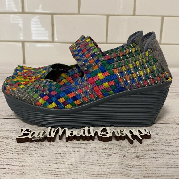 St. John's Bay Elastic Slip On Platform Mary Jane Shoes in Rainbow - Picture 2 of 10